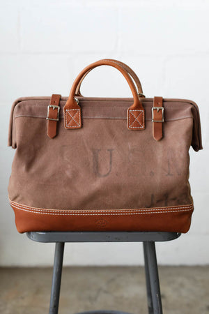 1950's era Salvaged Canvas Carryall