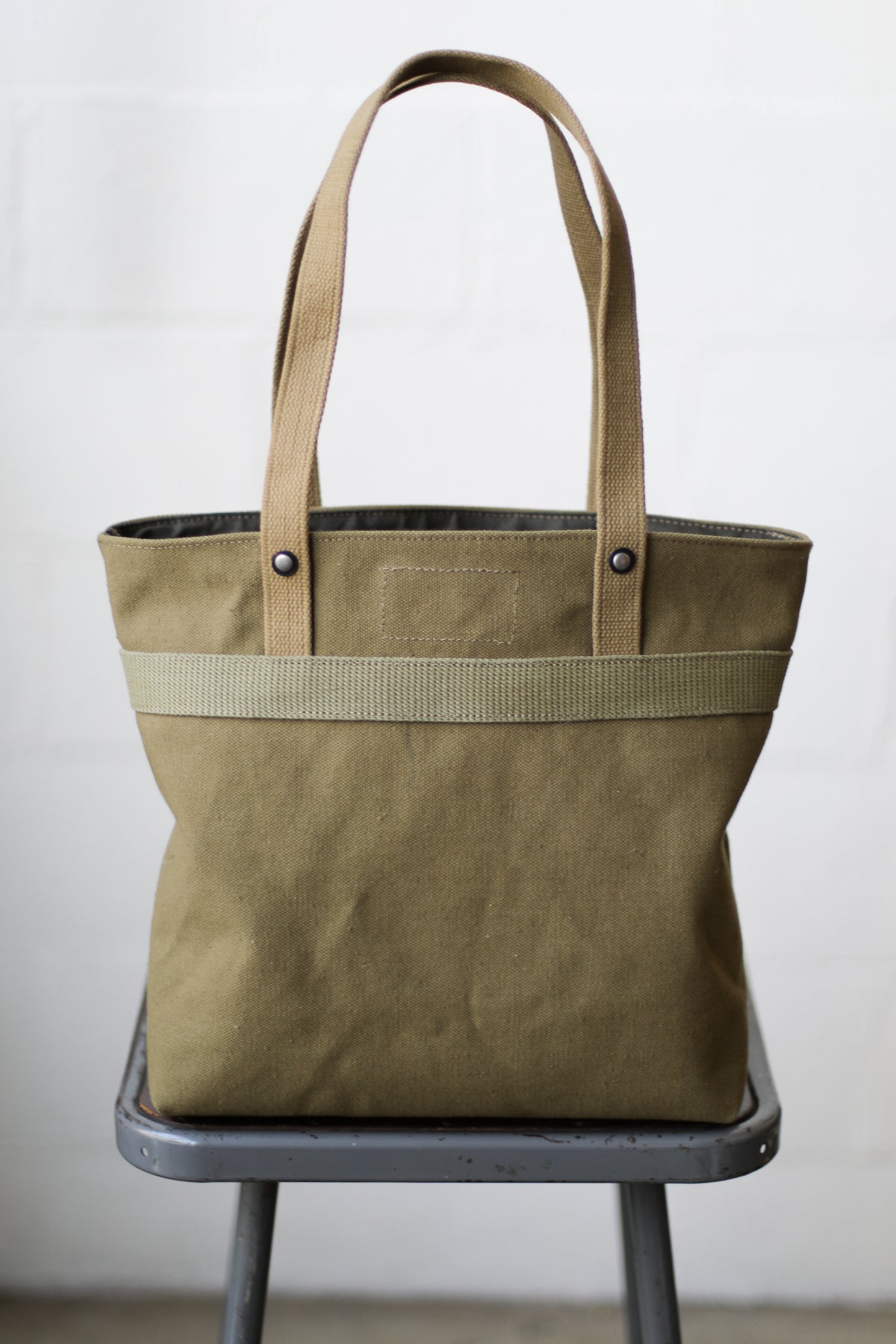WWII era Salvaged Canvas Tote Bag