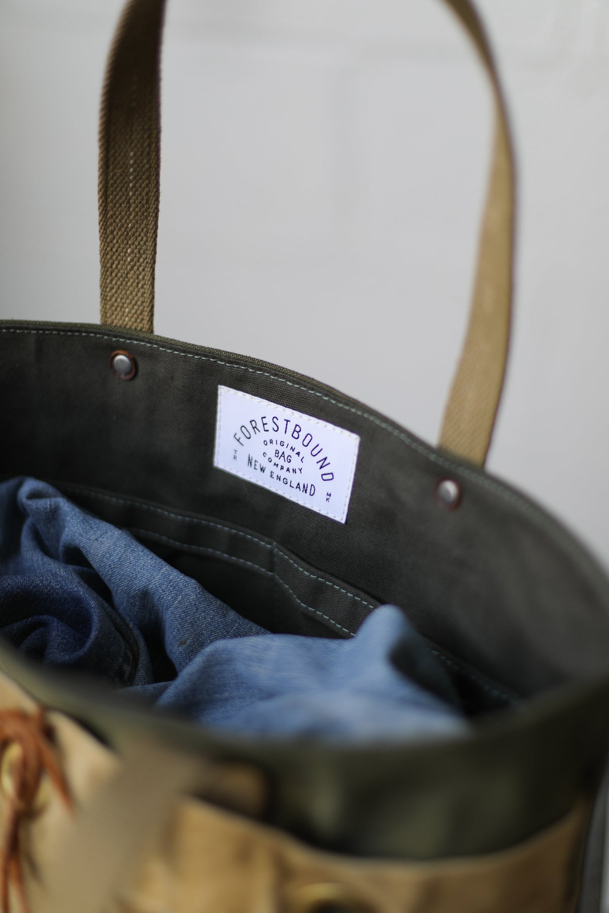 1940's era Salvaged Canvas Tote Bag