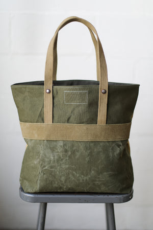 1940's era Salvaged Canvas Tote Bag