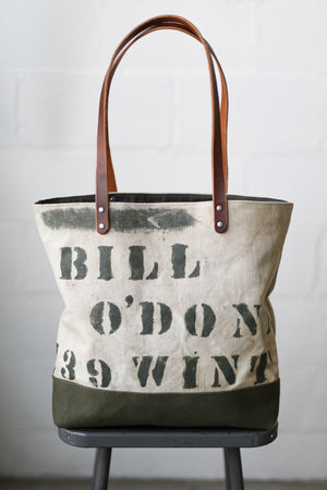 1940's era Salvaged USN Canvas Tote Bag