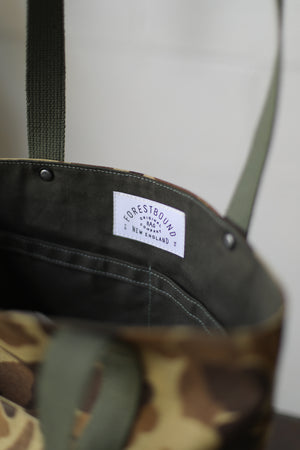 1960's era Salvaged Camo Tote Bag