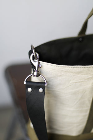 WWII era Salvaged Canvas Tote Bag