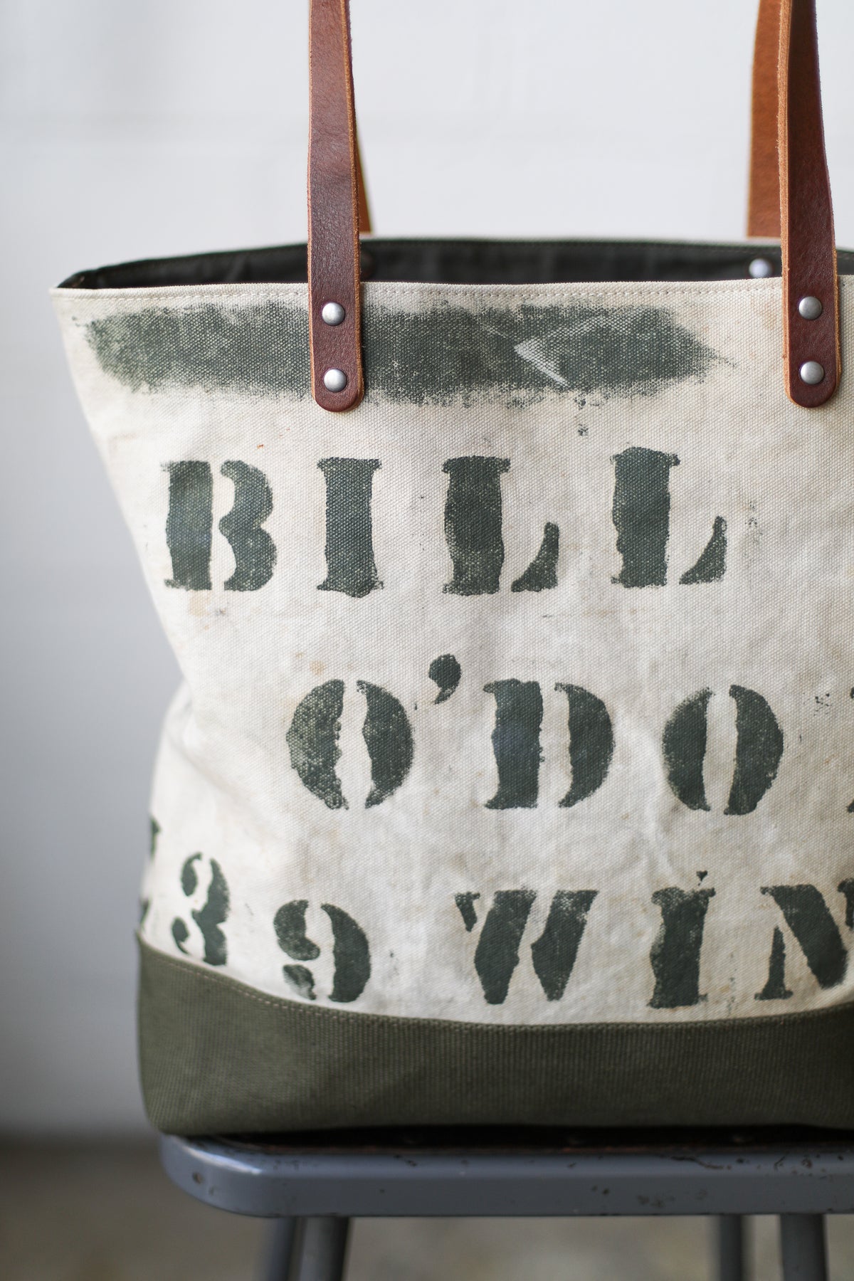 1940's era Salvaged USN Canvas Tote Bag