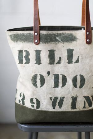 1940's era Salvaged USN Canvas Tote Bag