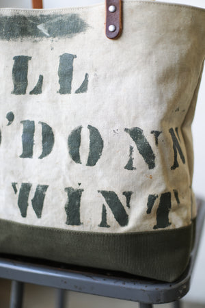 1940's era Salvaged USN Canvas Tote Bag
