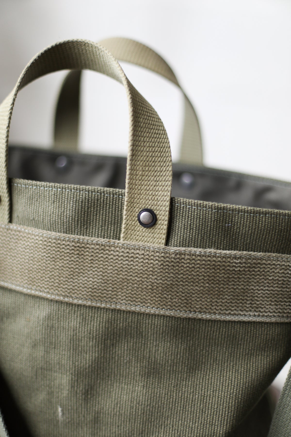1940's era Salvaged Canvas Tote Bag