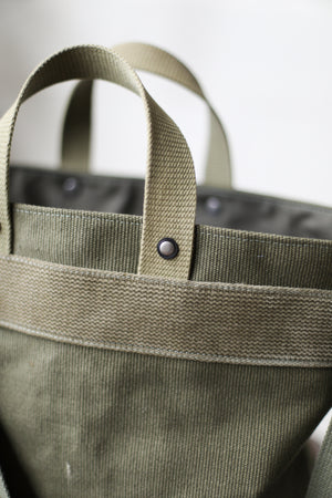 1940's era Salvaged Canvas Tote Bag