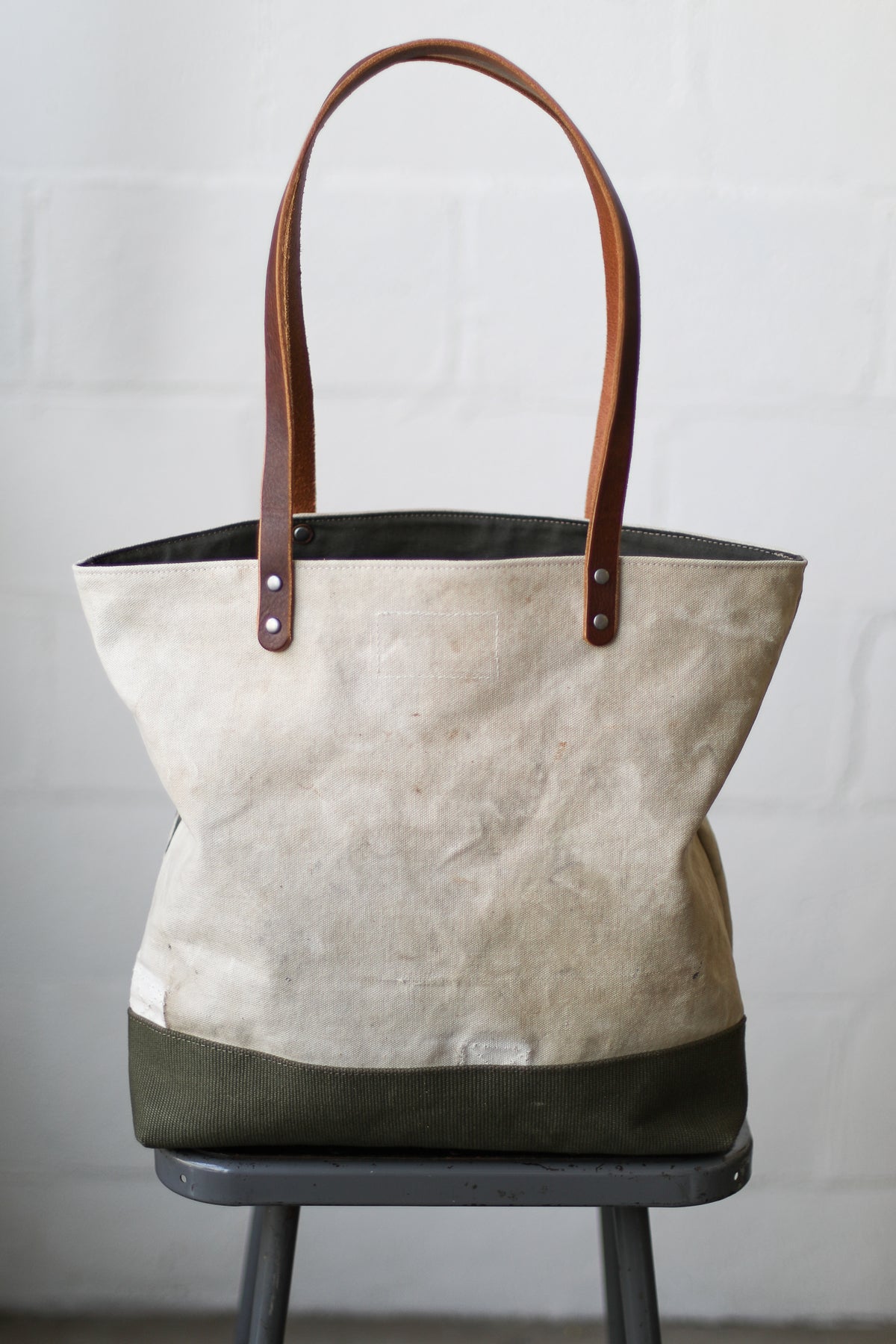 1940's era Salvaged USN Canvas Tote Bag