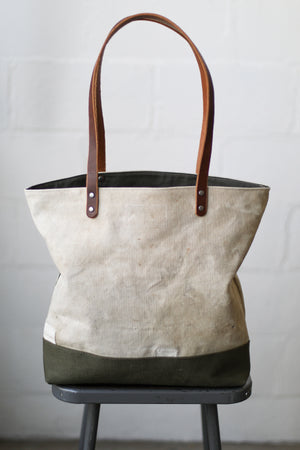 1940's era Salvaged USN Canvas Tote Bag