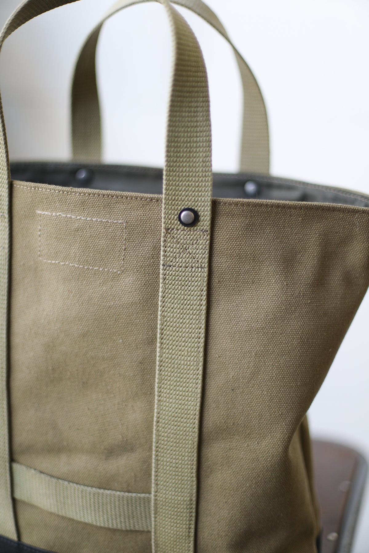 WWII era Salvaged Canvas Tote Bag