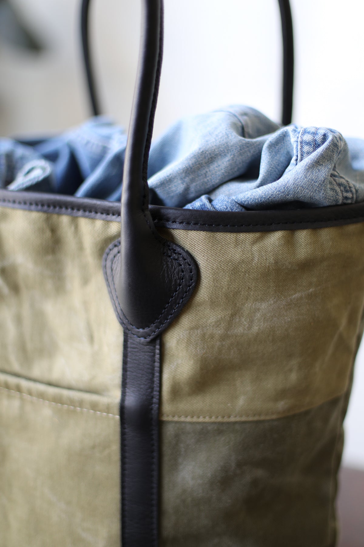 WWII era Salvaged Canvas Tote Bag