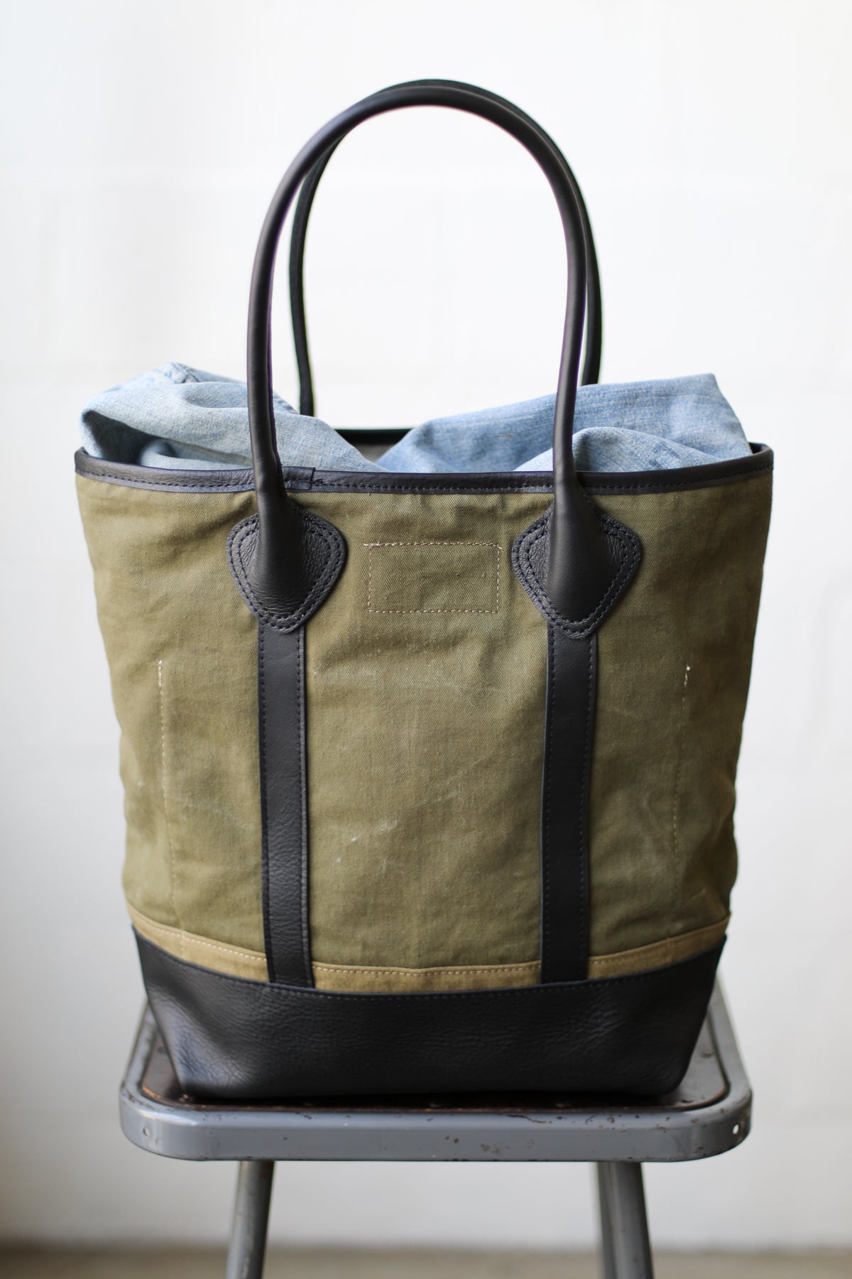 WWII era Salvaged Canvas Tote Bag