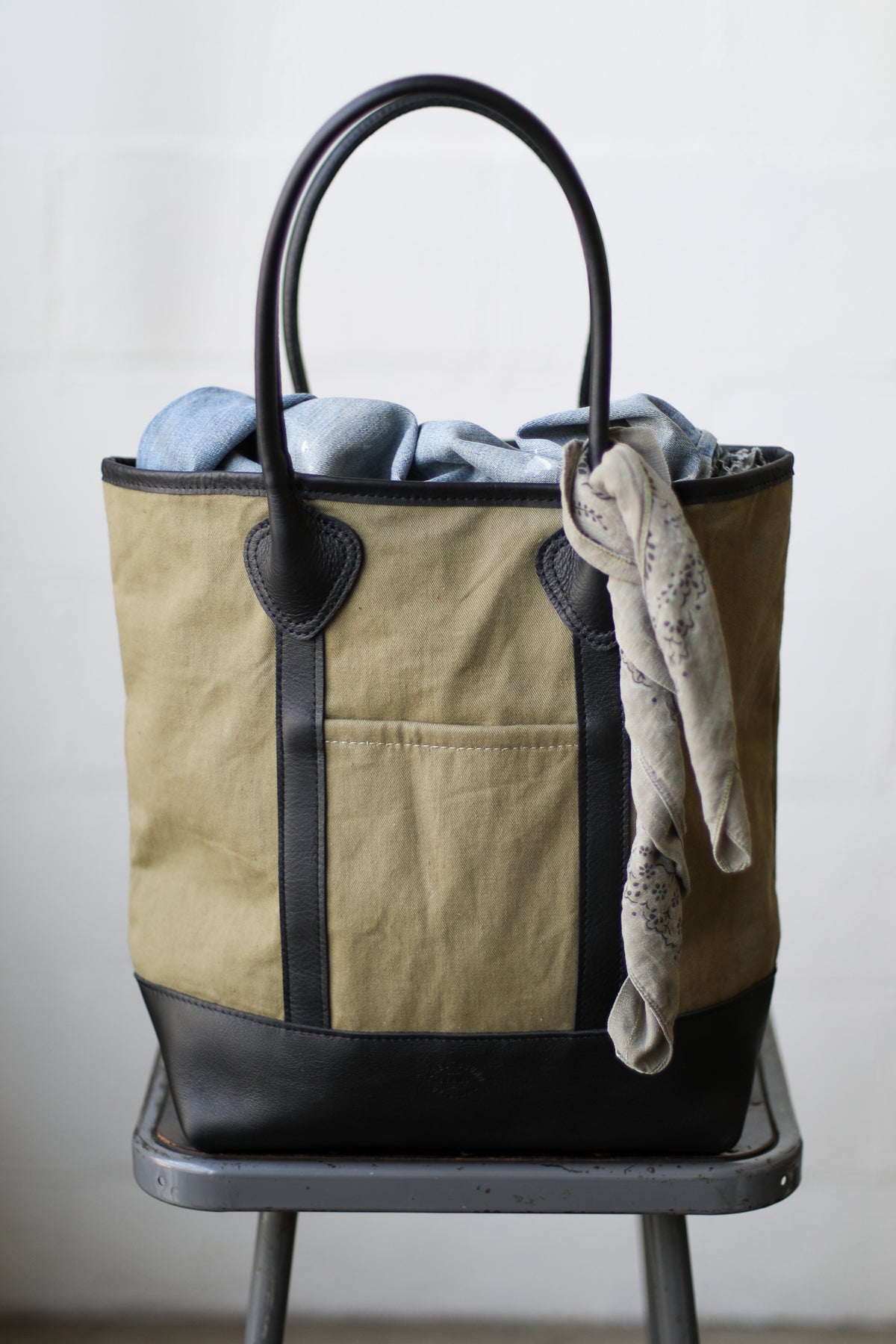 WWII era Salvaged Canvas Tote Bag