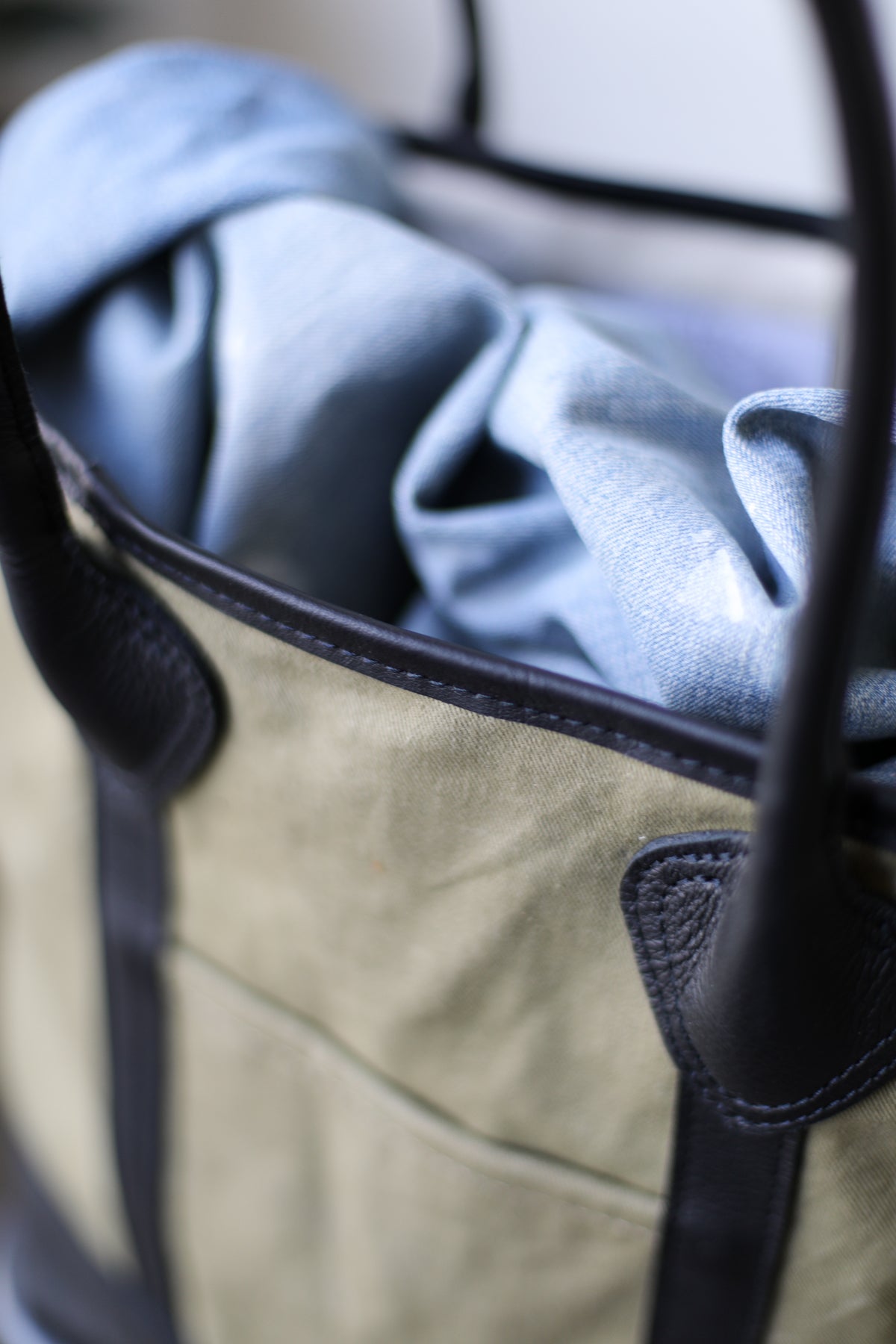 WWII era Salvaged Canvas Tote Bag