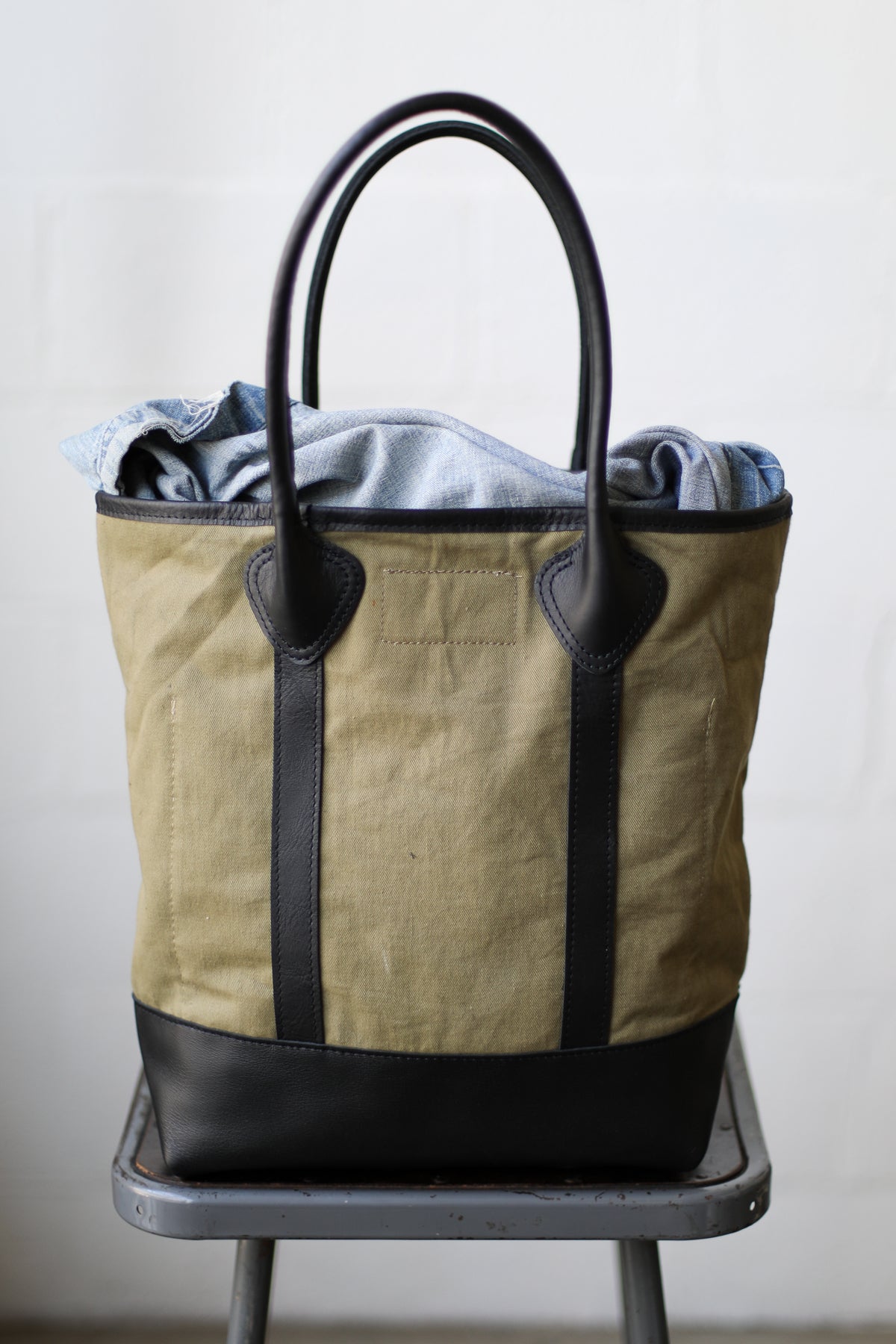 WWII era Salvaged Canvas Tote Bag