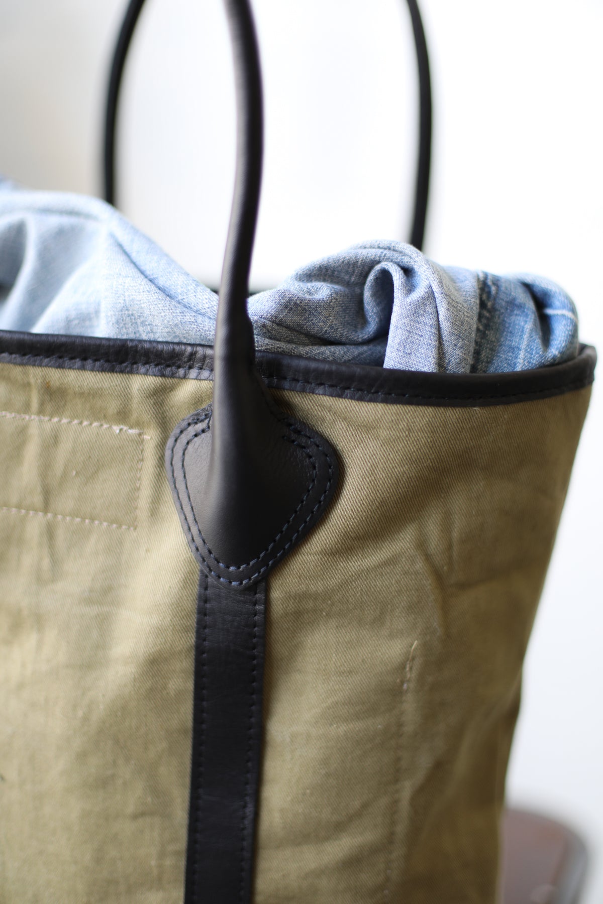 WWII era Salvaged Canvas Tote Bag
