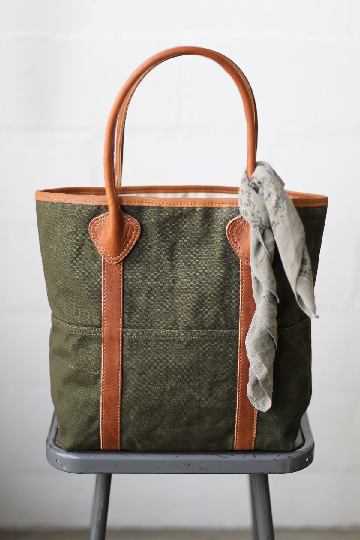 WWII era Salvaged Canvas Tote Bag
