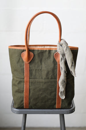 WWII era Salvaged Canvas Tote Bag