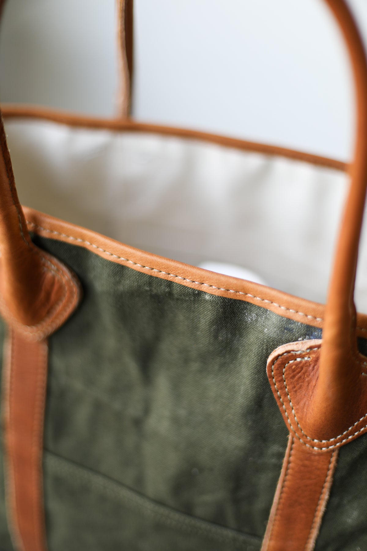 WWII era Salvaged Canvas Tote Bag
