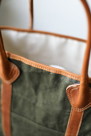 WWII era Salvaged Canvas Tote Bag