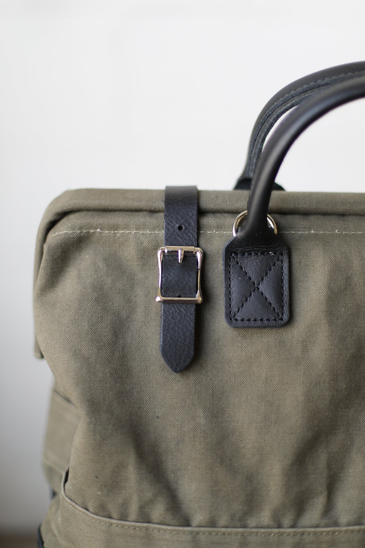 WWII era Salvaged Canvas Carryall