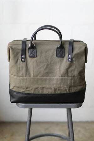 WWII era Salvaged Canvas Carryall