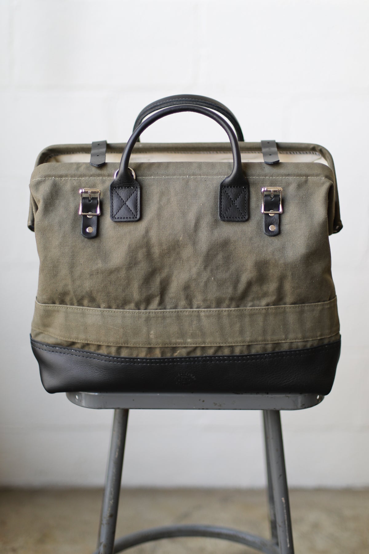 WWII era Salvaged Canvas Carryall