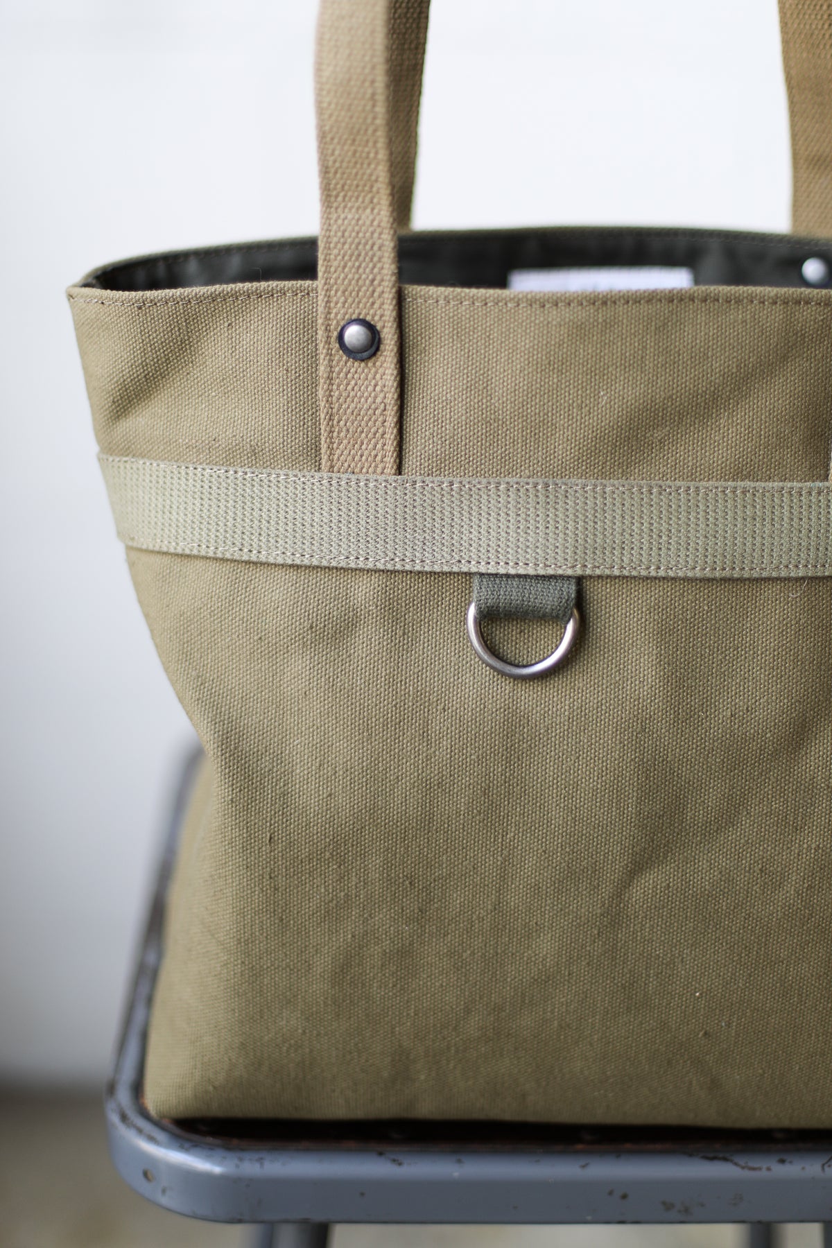 WWII era Salvaged Canvas Tote Bag