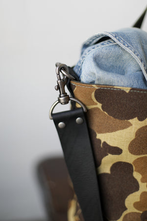 1960's era Salvaged Camo Tote Bag
