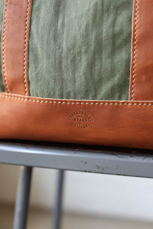 WWII era Salvaged Canvas Tote Bag