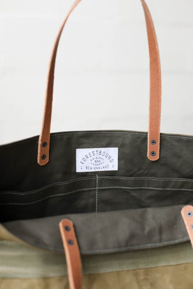 WWII era Salvaged Canvas Tote Bag