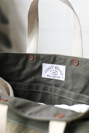 WWII era Salvaged Canvas Tote Bag