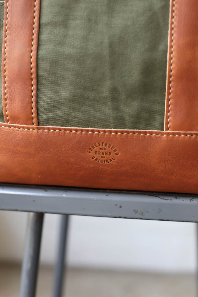 WWII era Salvaged Canvas Tote Bag