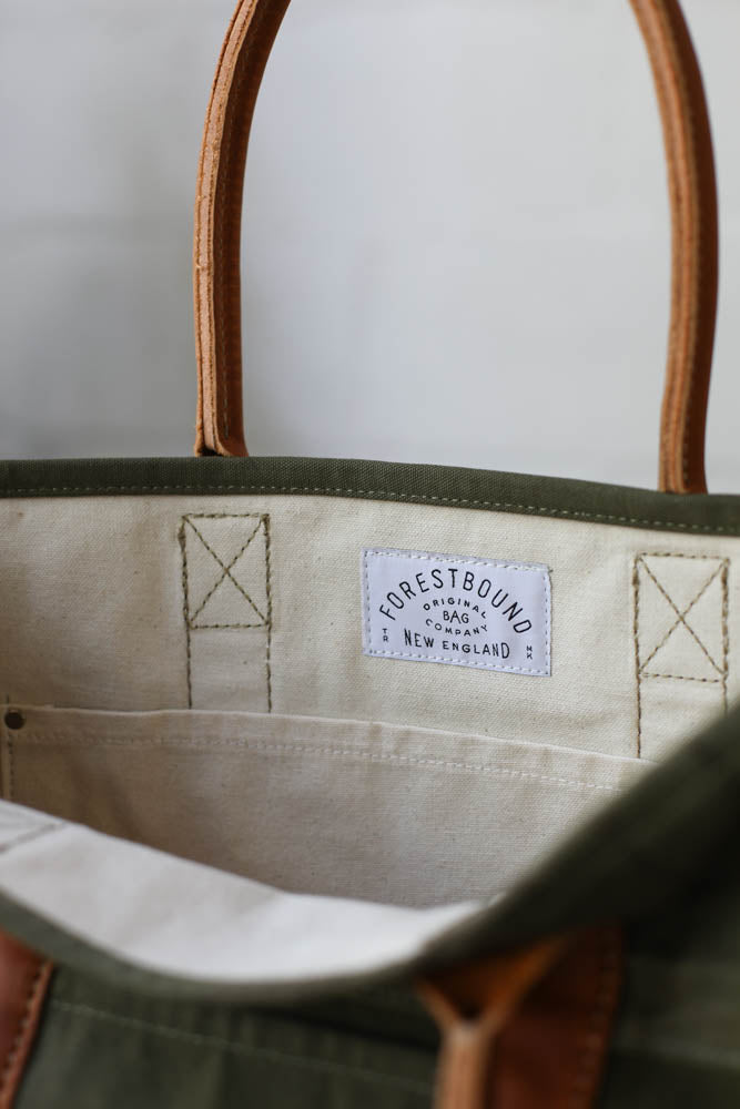 WWII era Salvaged Canvas Tote Bag