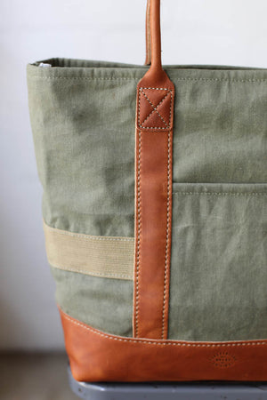 WWII era Salvaged Canvas Tote Bag