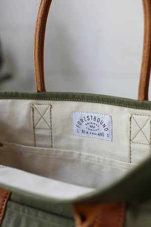 WWII era Salvaged Canvas Tote Bag