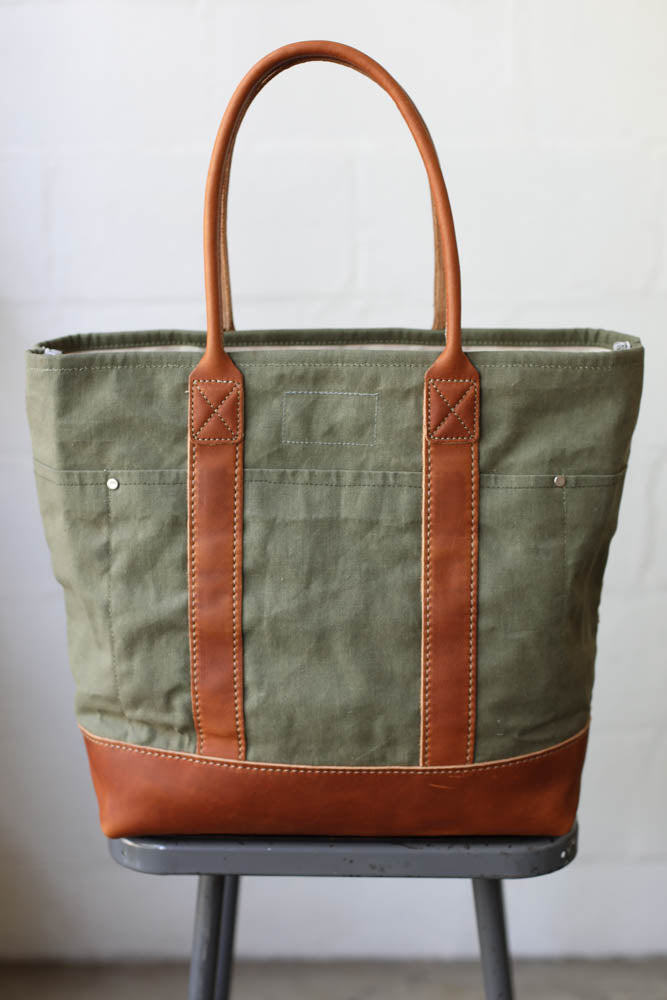 WWII era Salvaged Canvas Tote Bag