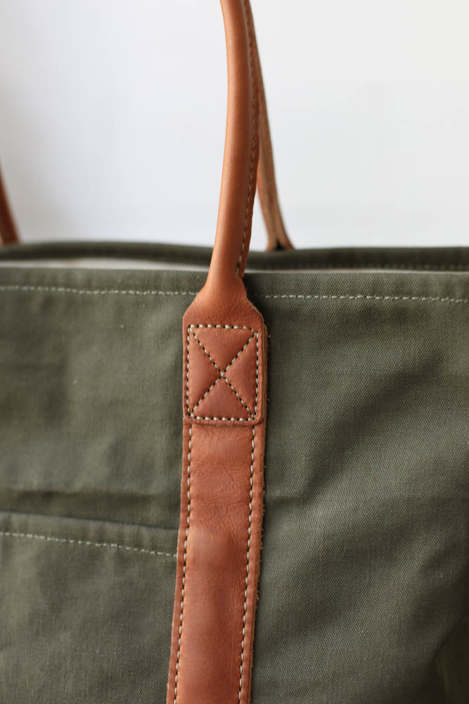 WWII era Salvaged Canvas Tote Bag