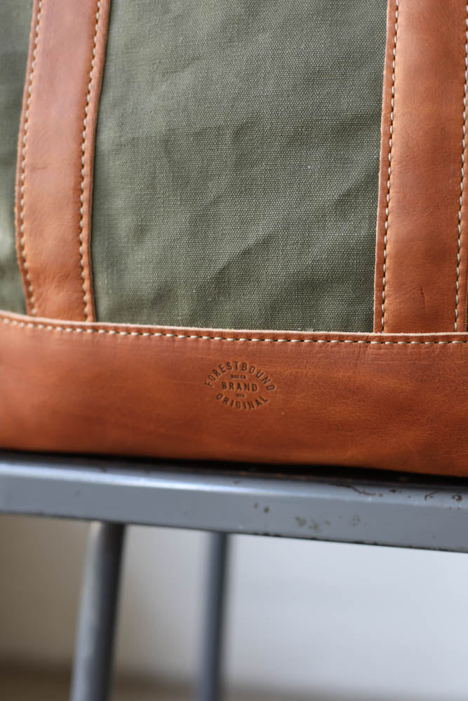 WWII era Salvaged Canvas Tote Bag