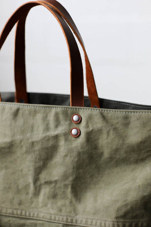 WWII era Salvaged Canvas Tote Bag