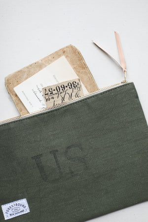 WWII era Military Canvas Utility Pouch