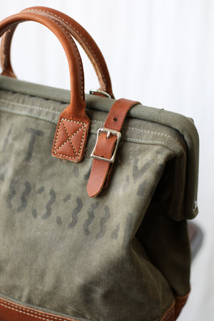 WWII era Salvaged Canvas Carryall