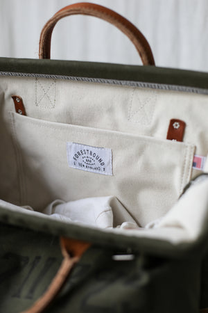 WWII era Salvaged Canvas Carryall