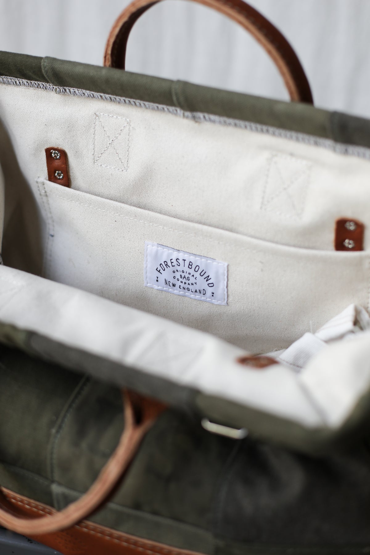WWII era Salvaged Canvas Patchwork Carryall