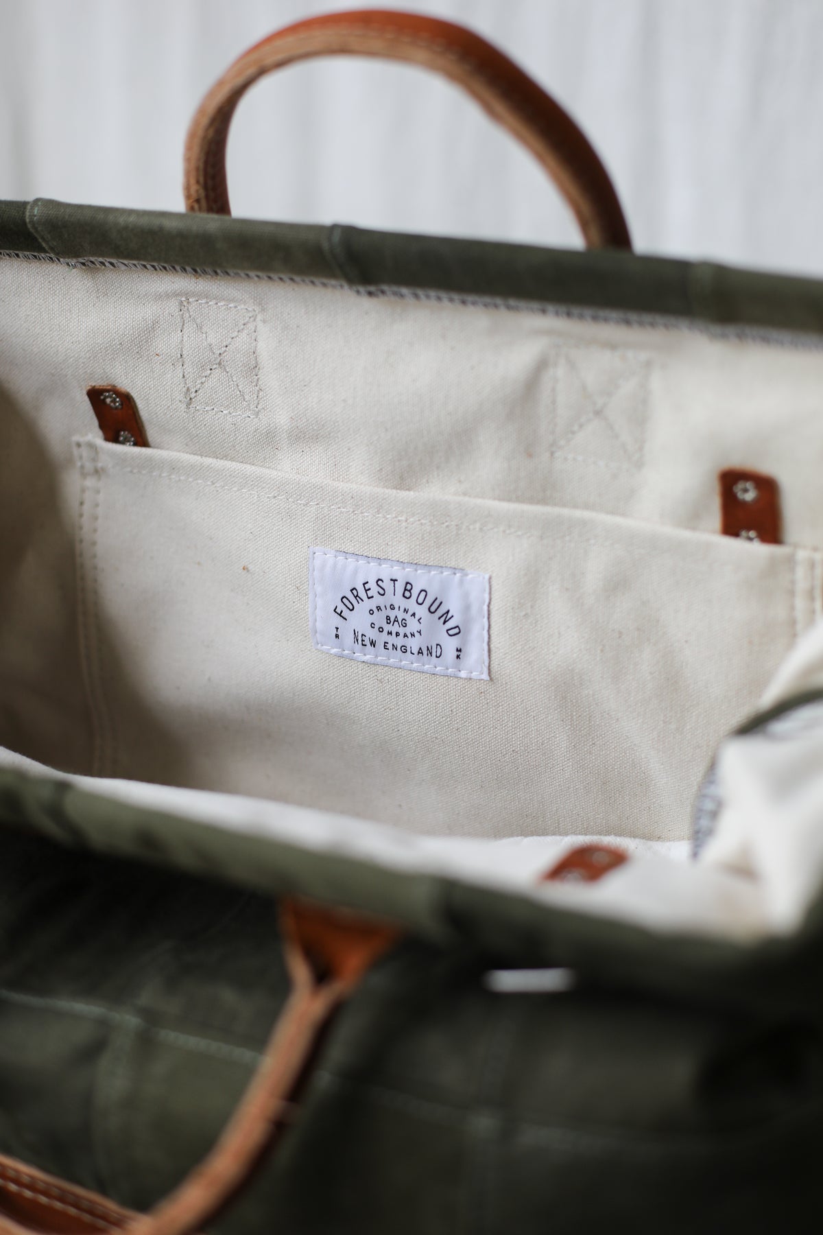 WWII era Salvaged Canvas Patchwork Carryall