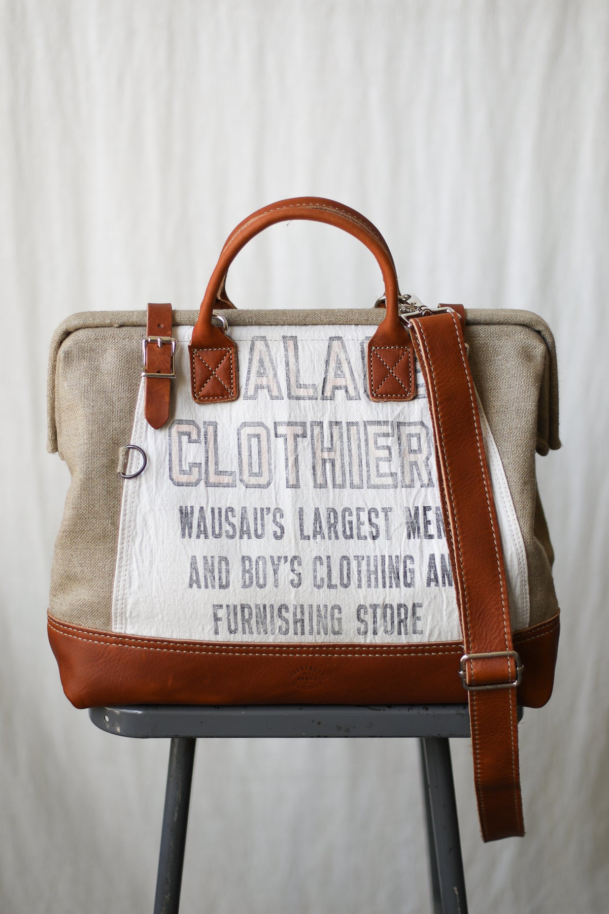 1960's era Salvaged Hemp & Work Apron Carryall