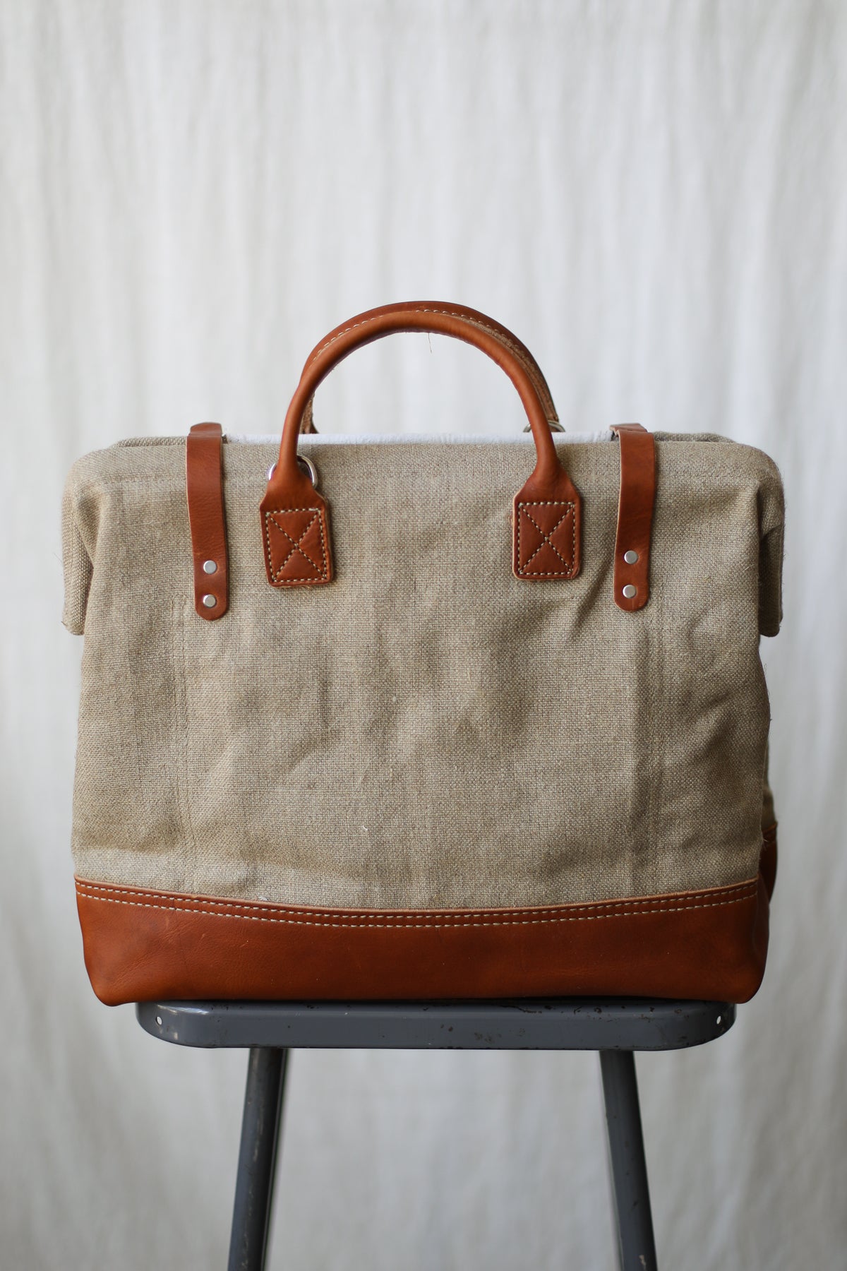 1960's era Salvaged Hemp & Work Apron Carryall
