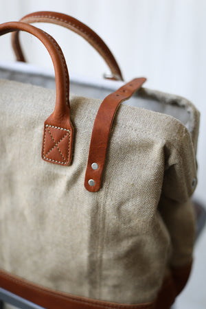1960's era Salvaged Hemp & Work Apron Carryall