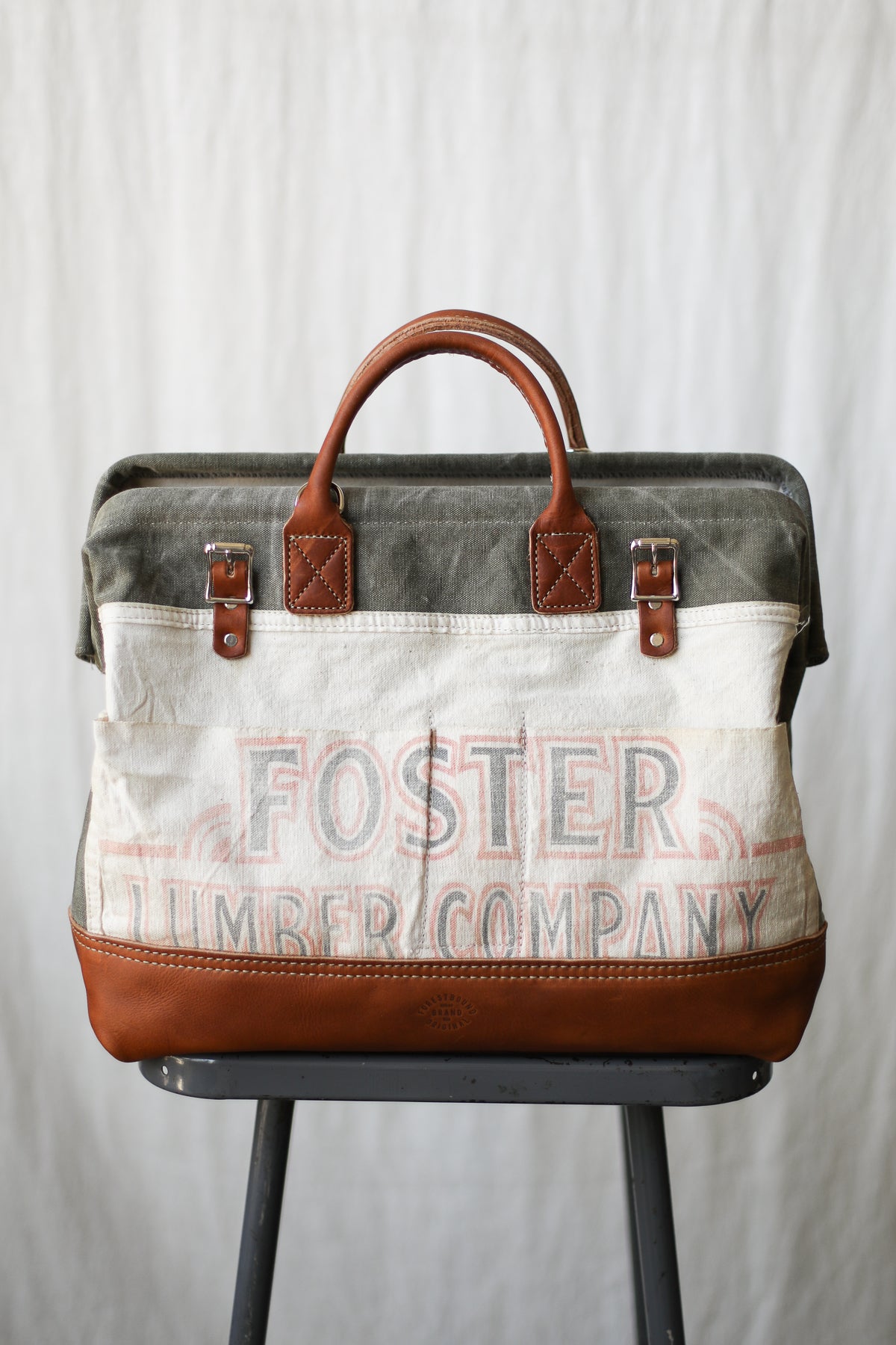 1950's era Salvaged Canvas & Lumber Apron Carryall